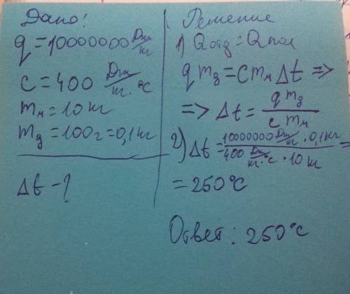 На сколько градусов можно нагреть 10 кг меди использовав количество теплоты которое может выделиться
