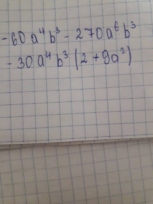 Вынесите общий множитель за скобки -15a^4b^3-45a^6b^3