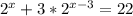 2^{x} +3*2^{x-3} =22