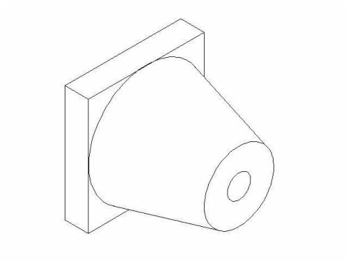 Деталь (втулка) представляет собой усеченный конус. со стороны большого основания конуса имеется фла