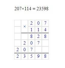 Выполни умножение: 143*112, 207*114, 429*261, 834*156.