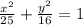 \frac{x^2}{25}+\frac{y^2}{16} =1