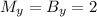 M_{y}=B_{y}=2