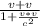 \frac{v+v}{1+\frac{v*v}{c^{2} } }