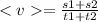 < v = \frac{s1 + s2}{t1 + t2}