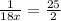 \frac{1}{18x} = \frac{25}{2}