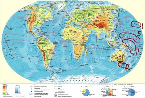 Где находится гавайские острова, гора косцюшко,центральная низменность,меланзия,микронезия покажите