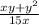 \frac{xy+y^{2} }{15x}