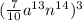 ( \frac{7}{10} a {}^{13} n {}^{14} ) {}^{3}