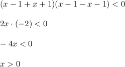 (x-1+x+1)(x-1-x-1)