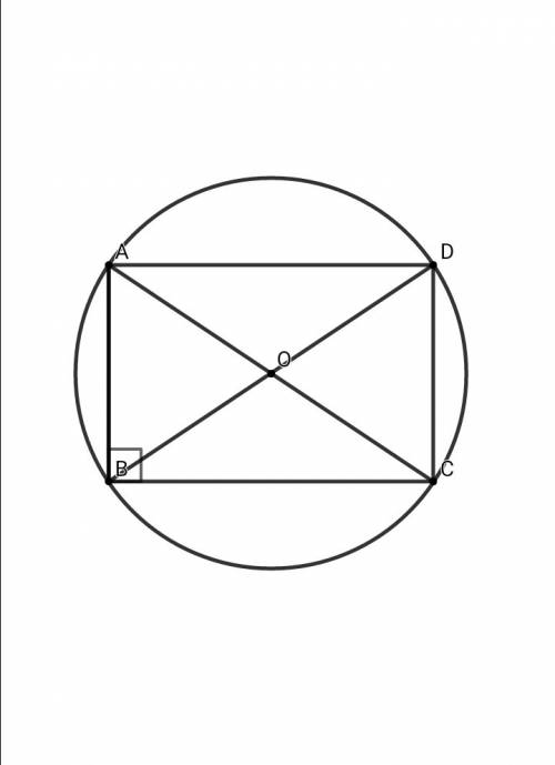 Вокруг параллелограмма описана окружность. найдите радиус этой окружности, если одна из диагоналей п