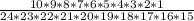 \frac{10*9*8*7*6*5*4*3*2*1}{24*23*22*21*20*19*18*17*16*15}