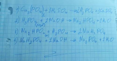 Ca3(po4)2-h3po4-na2hpo4-nah2po4-na3po4 осуществить цепочку превращений