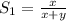 S_1=\frac{x}{x+y}