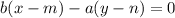 b(x-m)-a(y-n)=0