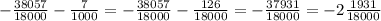 -\frac{38057}{18000} - \frac{7}{1000} = -\frac{38057}{18000} - \frac{126}{18000} = -\frac{37931}{18000} = -2\frac{1931}{18000}