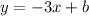 y = -3x+b