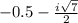 -0.5-\frac{i\sqrt{7} }{2}