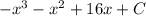 -x^3-x^2+16x+C