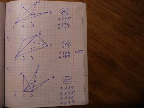 Сколько существует разных треугольников с вершинами в 7 данных точках, если известно, что 3 из них л