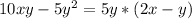 10xy-5y^{2}=5y*(2x-y)