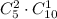 C_5^2\cdot C_{10}^1