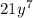 21{y}^{7}