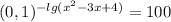 (0,1)^{-lg(x^2-3x+4)}=100