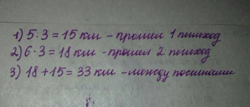 Из двух поселков одновременно навстречу друг другу вышли два пешехода. скорость одного из них 5 км /