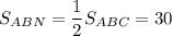 S_{ABN}=\dfrac{1}{2}S_{ABC}=30