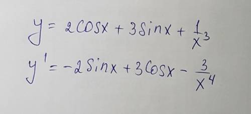 y = 2cosx + 3sinx + \frac{1}{ {x}^{3} } 