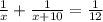 \frac{1}{x}+\frac{1}{x+10}=\frac{1}{12}