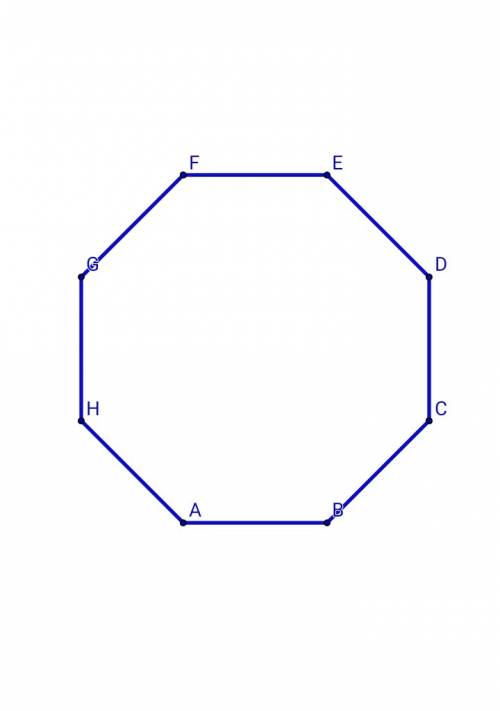 Abcdefgh – правильный восьмиугольник. найдите угол efg . ответ дайте в градусах. нужно сделать черте