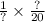 \frac{1}{?} \times \frac{?}{20}