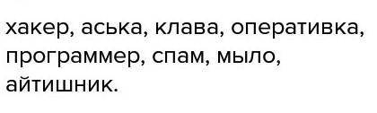 Как вы считаете ,какие слова не являются жаргонизмами? найдите слова ,которые относятся к компьютерн