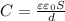 C = \frac{\varepsilon \varepsilon_0 S}{d}