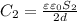 C_2 = \frac{\varepsilon \varepsilon_0 S_2}{2d}