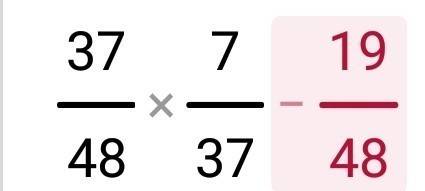 37/48: (5+2/7)-19/42*7/8 я ничего не ​