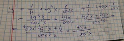 y=\frac{1}{4}tg^4x+\frac{1}{2}tg^2x