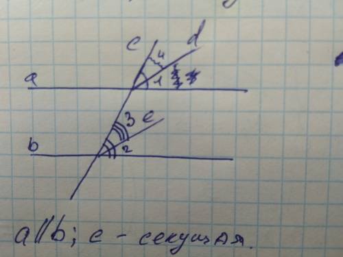 Две паралейные прямые пересечены секущей, докажите что биссикрисы соответственных углов параллейны.