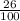 \frac{26}{100}