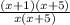 \frac{(x+1)(x+5)}{x(x+5)}