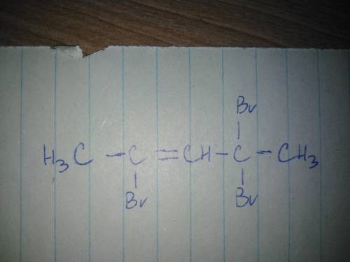 Структурная формула 2, 4, 4 - трибром - пентен - 2