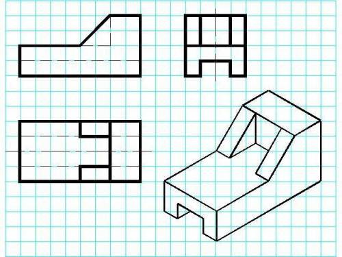 Начертите два вида предметов, показаные на рисунке 87 (б). постройте третий вид