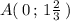 A(\, 0\, ;\, 1\frac{2}{3}\, )