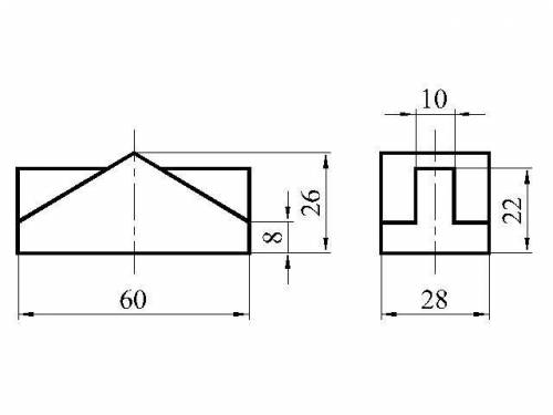 Начертить боковую проекцию и аксонометрию​