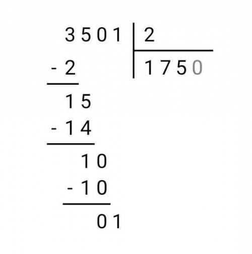 3501: 2 3529: 6 решить столбиком