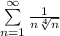 \sum\limits_{n=1}^\infty{1\over n\sqrt[4]{n}