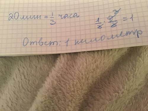 Решить мальчик шёл со скоростью три километра в час какое расстояние он за 20 минут