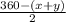 \frac{360-(x+y)}{2}